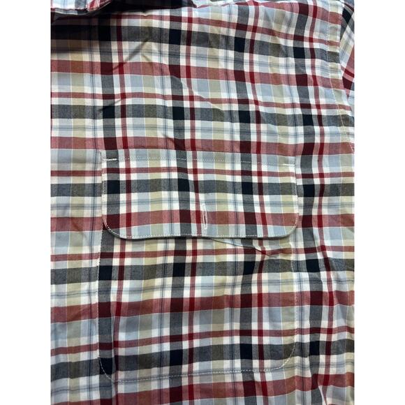 Orvis Plaid Long Sleeve Button Down Shirt (Men's XL) Red/White - Picture 3 of 6